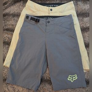 Fox Racing Ranger Mountain Bike Shorts Gray and Khaki Bike Shorts, Size 28